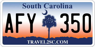 SC license plate AFY350