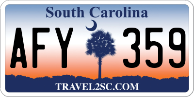 SC license plate AFY359