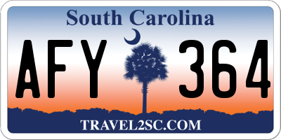 SC license plate AFY364