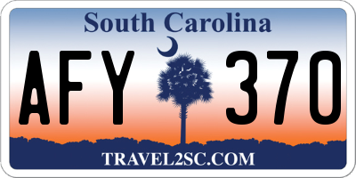 SC license plate AFY370