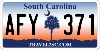 SC license plate AFY371