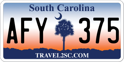 SC license plate AFY375