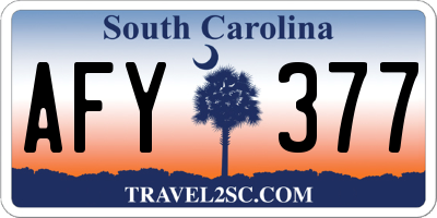 SC license plate AFY377