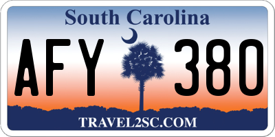 SC license plate AFY380
