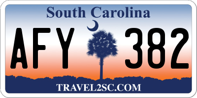 SC license plate AFY382