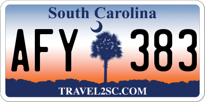 SC license plate AFY383