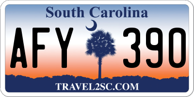 SC license plate AFY390