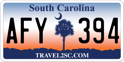 SC license plate AFY394
