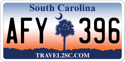 SC license plate AFY396