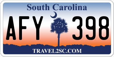 SC license plate AFY398