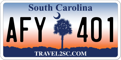 SC license plate AFY401