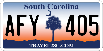 SC license plate AFY405