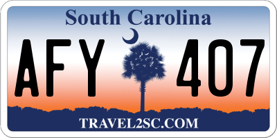 SC license plate AFY407