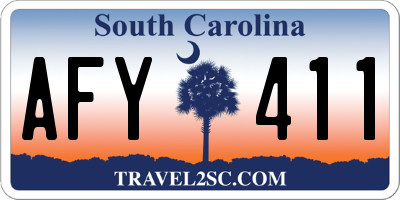 SC license plate AFY411