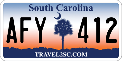 SC license plate AFY412