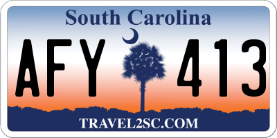 SC license plate AFY413