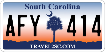 SC license plate AFY414