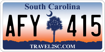 SC license plate AFY415