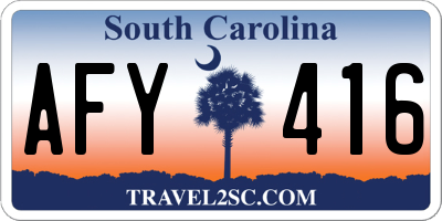 SC license plate AFY416