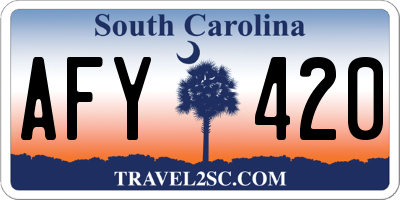 SC license plate AFY420