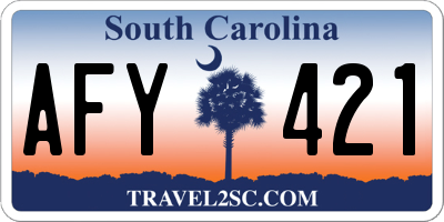 SC license plate AFY421