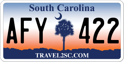 SC license plate AFY422