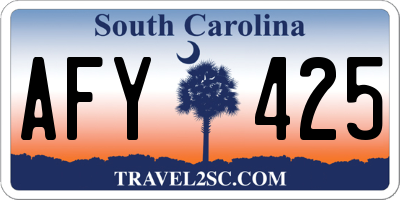 SC license plate AFY425