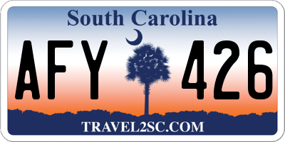 SC license plate AFY426