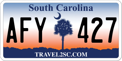 SC license plate AFY427