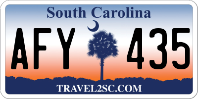 SC license plate AFY435