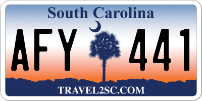 SC license plate AFY441