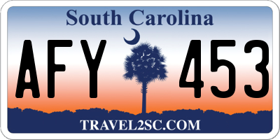 SC license plate AFY453