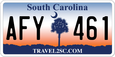 SC license plate AFY461