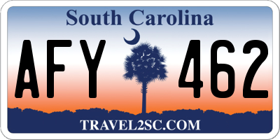 SC license plate AFY462