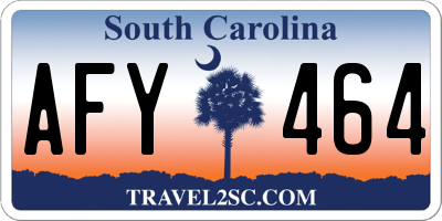 SC license plate AFY464