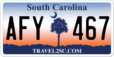 SC license plate AFY467