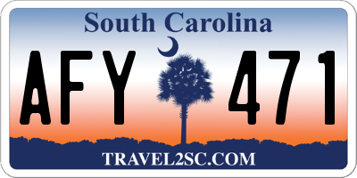 SC license plate AFY471