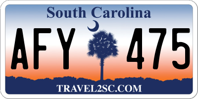 SC license plate AFY475