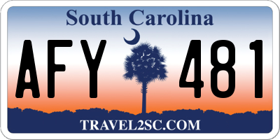 SC license plate AFY481