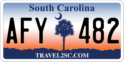 SC license plate AFY482