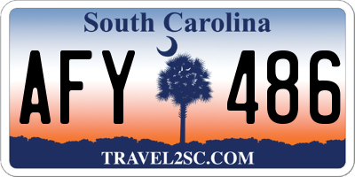 SC license plate AFY486