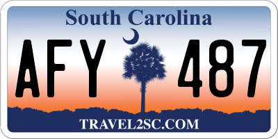 SC license plate AFY487