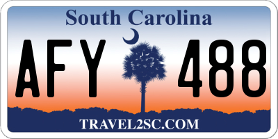 SC license plate AFY488