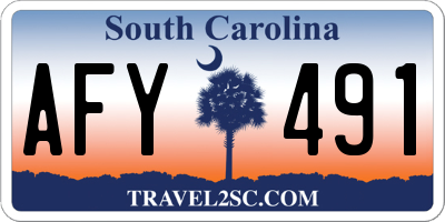 SC license plate AFY491