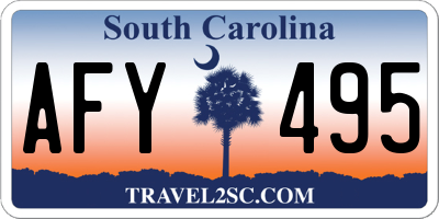 SC license plate AFY495