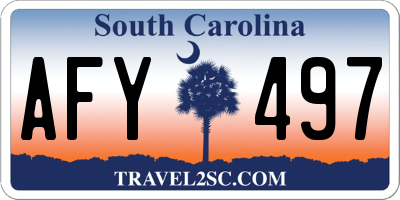 SC license plate AFY497