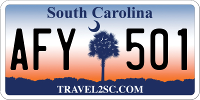 SC license plate AFY501