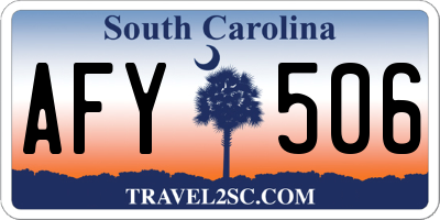 SC license plate AFY506