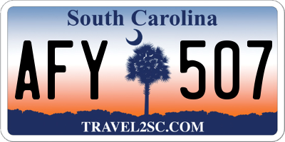 SC license plate AFY507