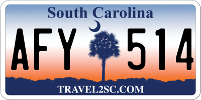 SC license plate AFY514